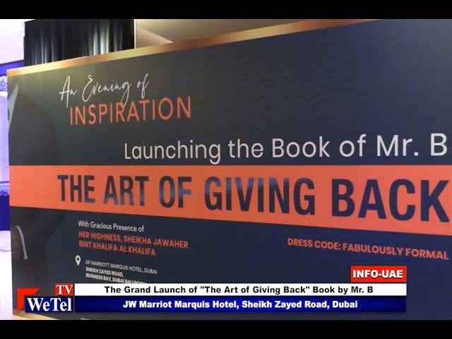 The Grand Launch of “The Art of Giving Back” Book by Mr. B