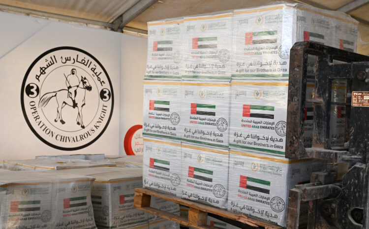  Four UAE aid planes arrive in Al-Arish as part of Operation Chivalrous Knight 3 to support Gaza