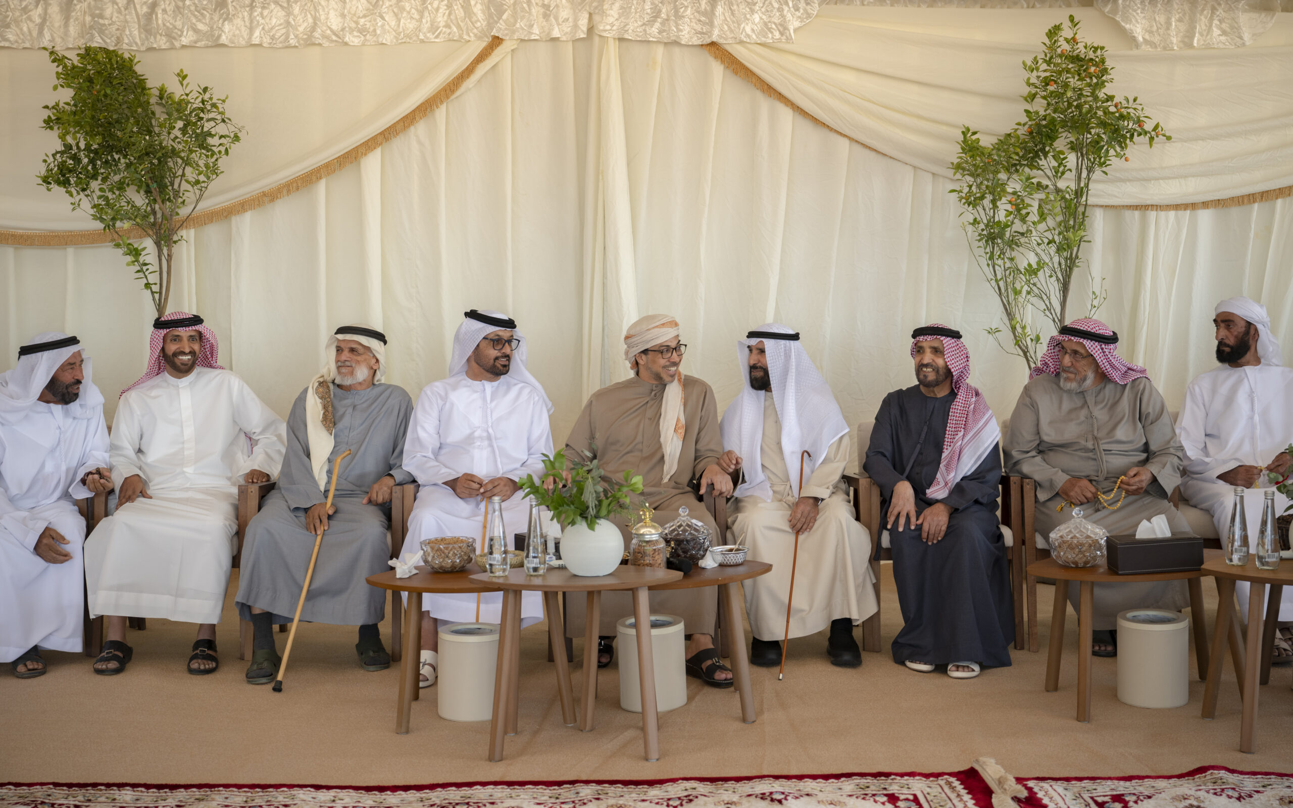 Mansour bin Zayed visits Ali bin Saeed bin Salem Al Ketbi at his home in Al Ain