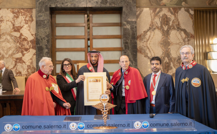  Italy’s Salerno School of Medicine awards Abdulla Al Hamed Honorary Doctorate in Humanities; Membership in Supreme College