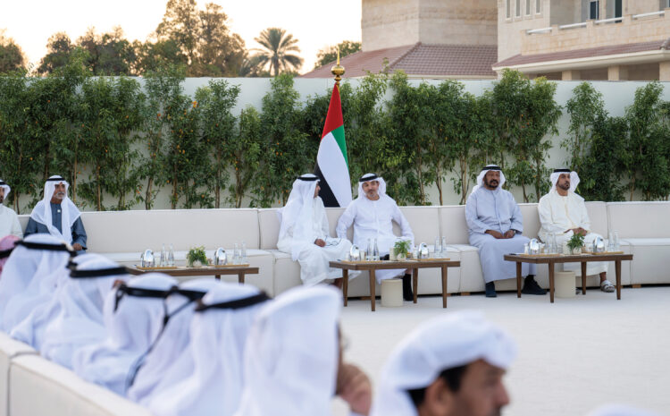  Hazza bin Zayed receives well-wishers for holy month of Ramadan