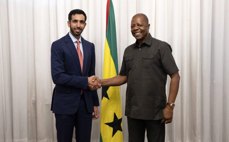  Shakhboot bin Nahyan Al Nahyan meets Prime Minister of Sao Tome and Principe